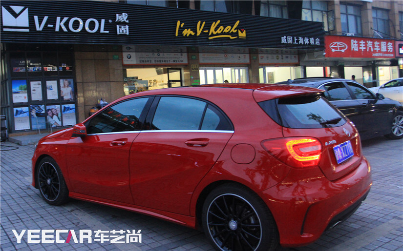 奔馳A級汽車貼膜威固隔熱膜施工案例