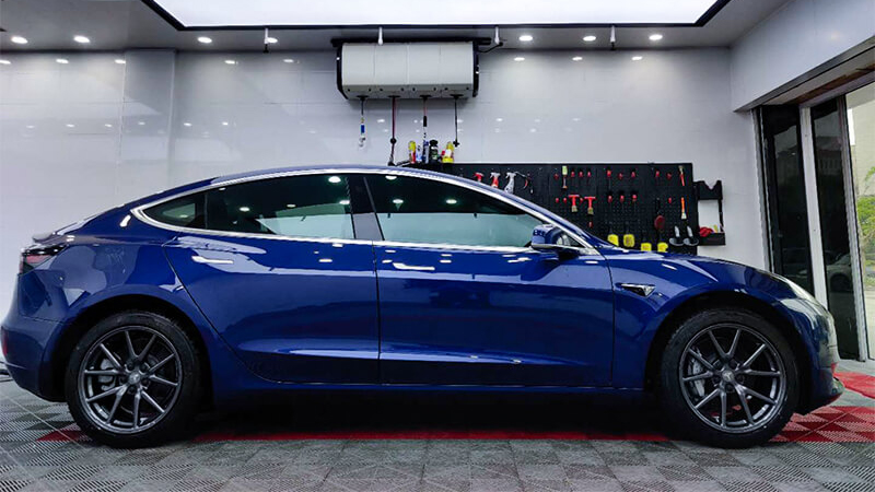 特斯拉Model3選擇車藝尚貼威固玻璃膜
