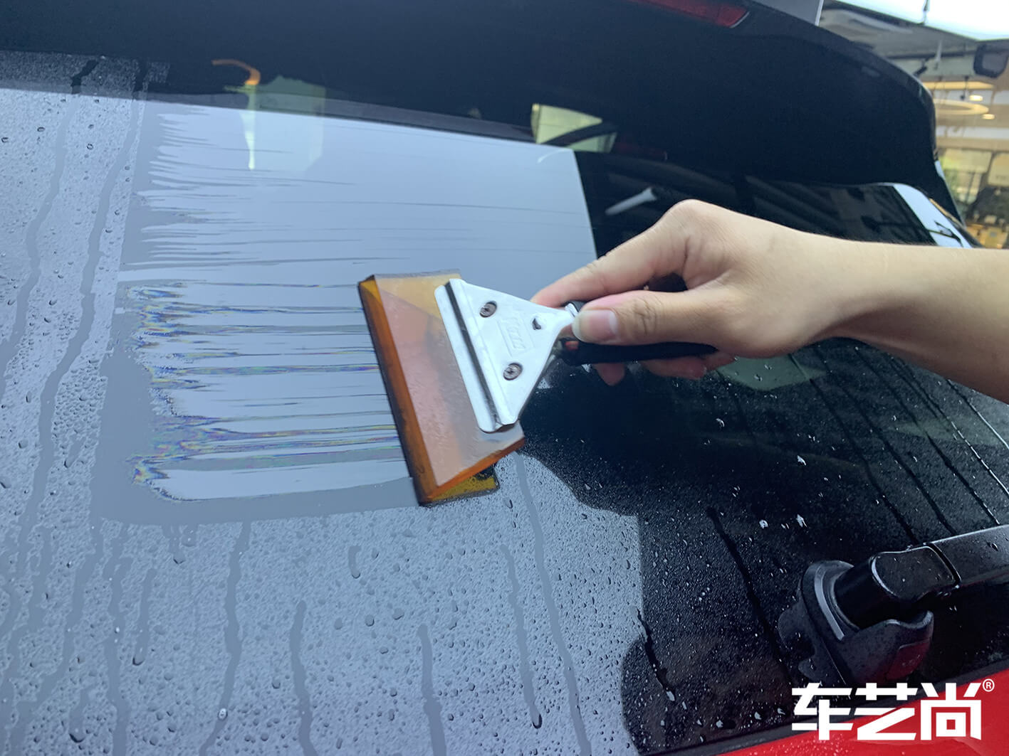 保時(shí)捷卡宴裝貼威固V70+V40，施工流程展示（圖六）