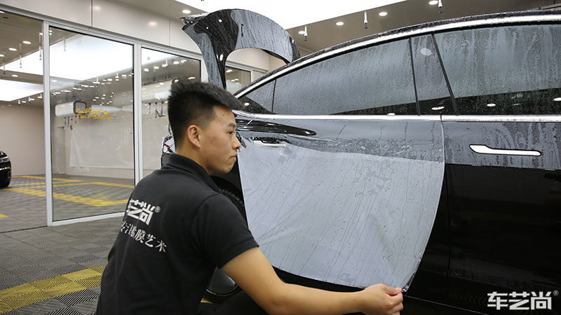 特斯拉Model 3施工威固漆面保護(hù)膜案例