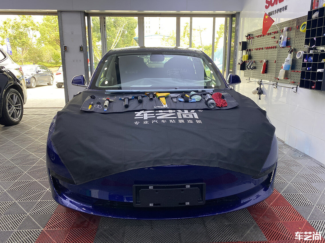 特斯拉Model 3施工威固隔熱膜案例分享（6）