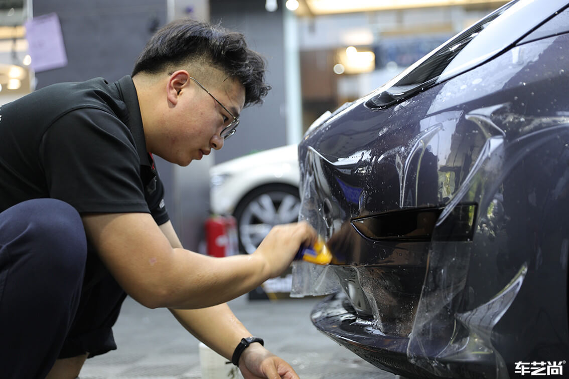 特斯拉Model 3施工威固漆面保護(hù)膜案例展示（3）