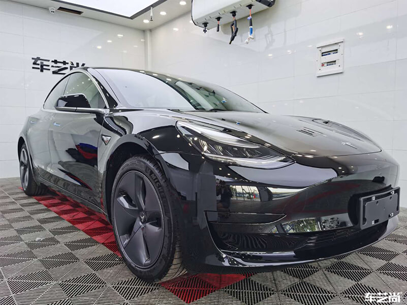 特斯拉Model 3施工威固隔熱膜施工流程分享（10）