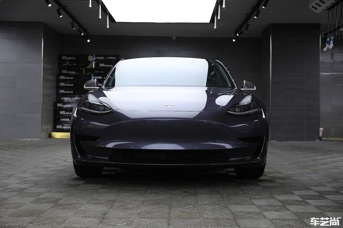 特斯拉Model 3施工威固漆面保護(hù)膜案例展示（15）
