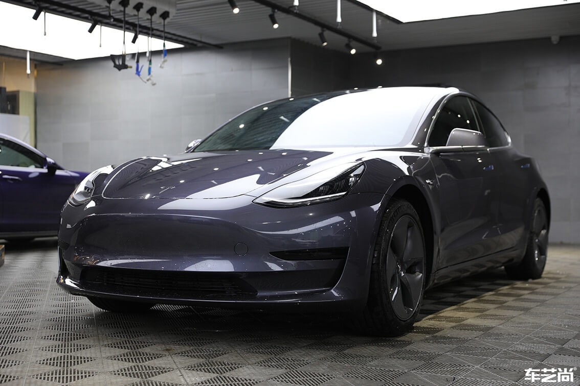 特斯拉Model 3施工威固漆面保護(hù)膜案例展示（14）