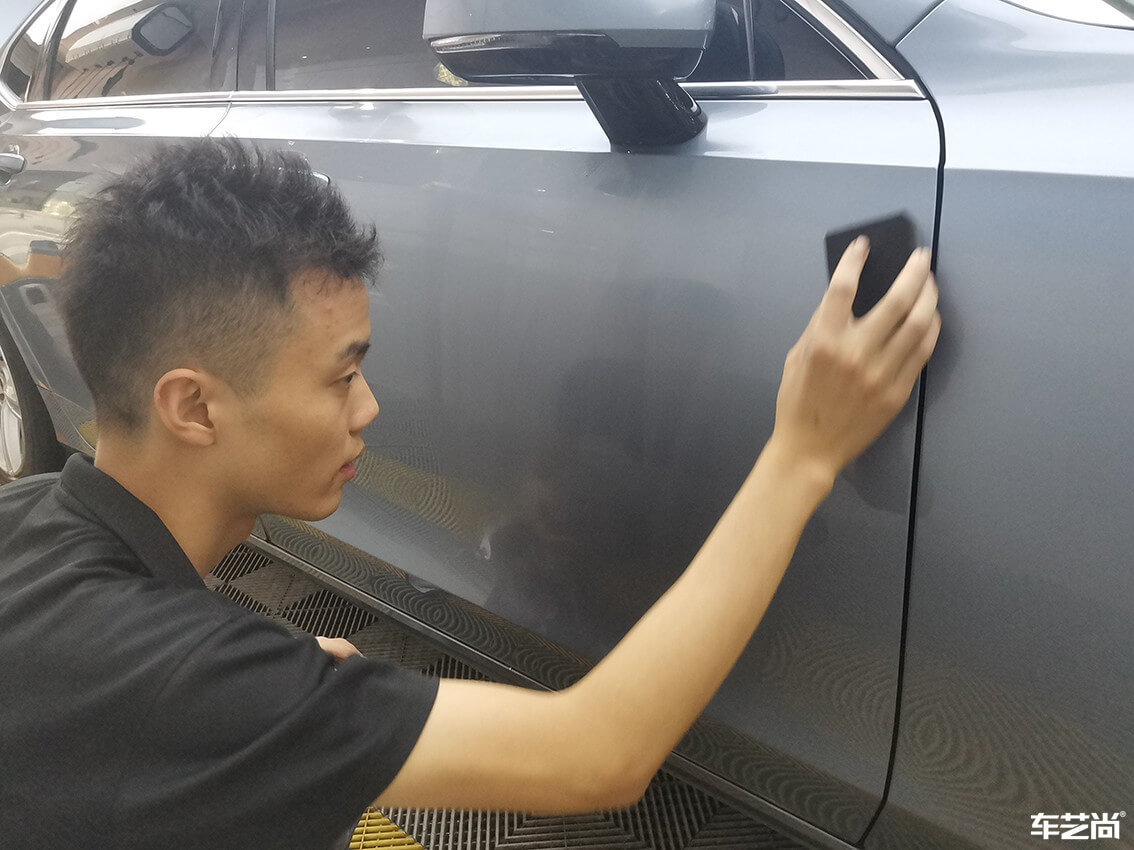 車藝尚莘莊店施工沃爾沃S90，水晶鍍膜流程展示（3）