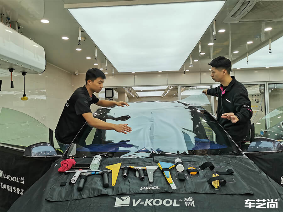 特斯拉Model X施工威固隔熱膜，案例展示（7）