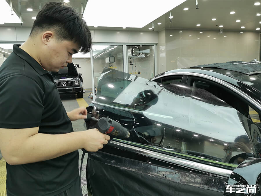 特斯拉Model 3施工威固隔熱膜施工案例分享（5）