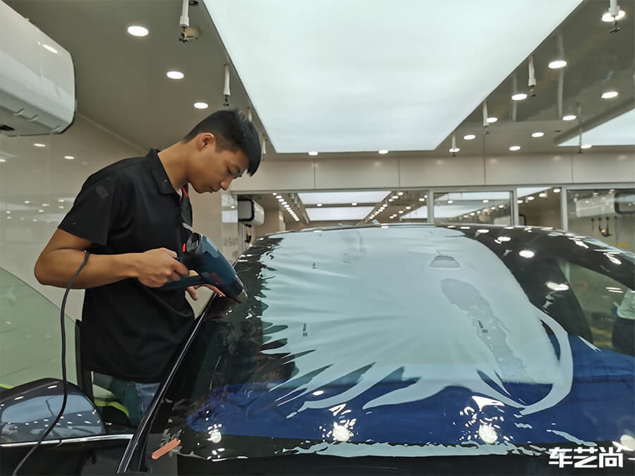 特斯拉Model X施工威固隔熱膜，案例展示（5）