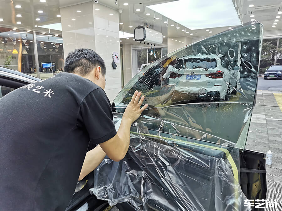 特斯拉Model 3施工威固隔熱膜施工案例分享（6）
