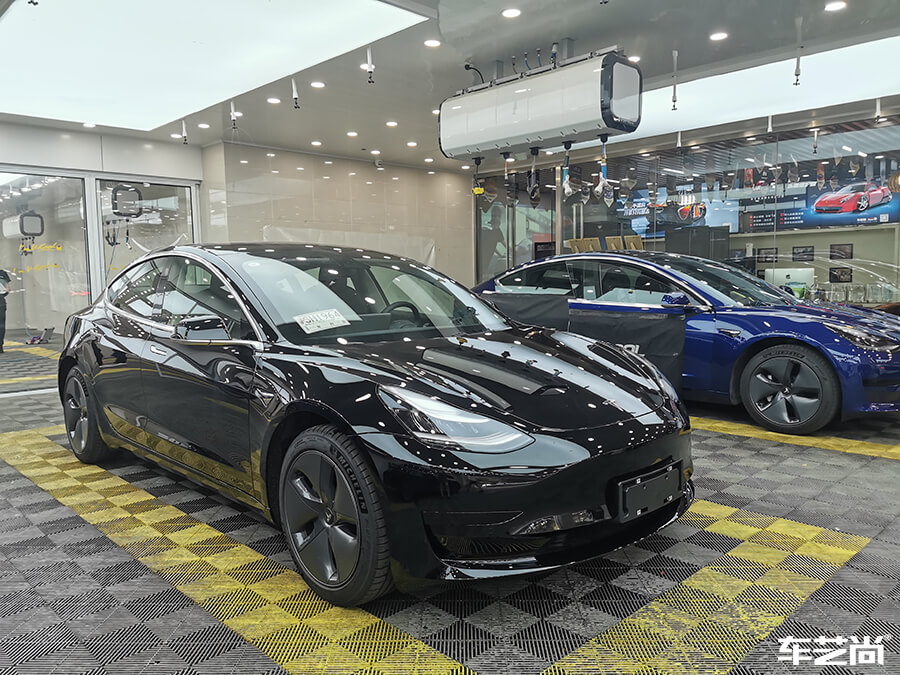 特斯拉Model 3施工威固隔熱膜施工案例分享（10）