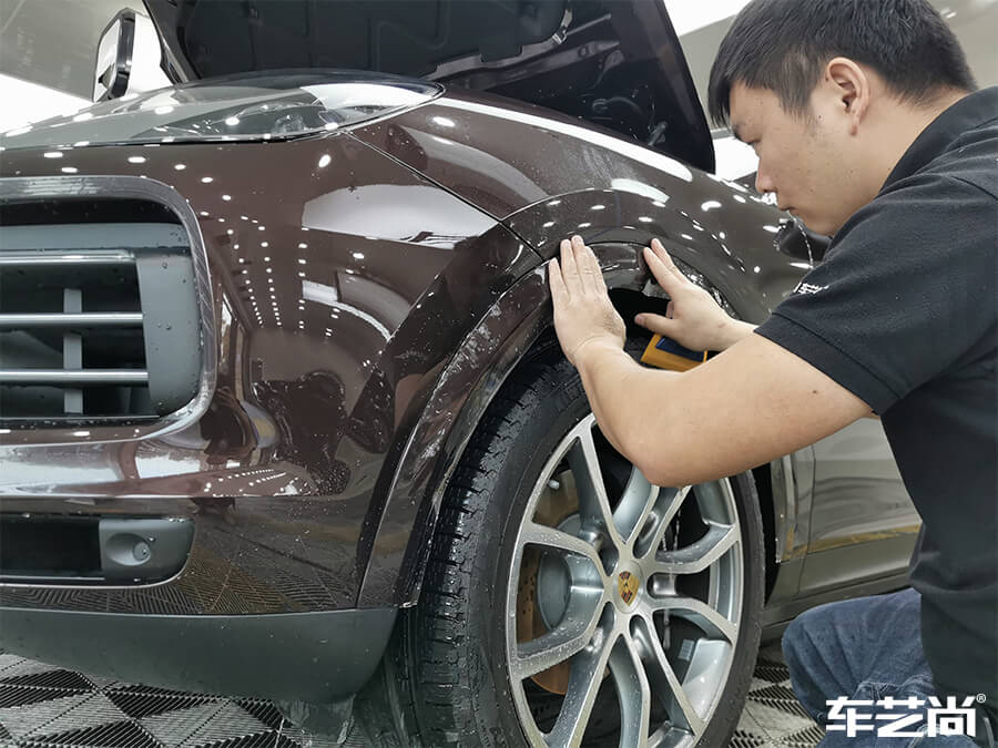 保時(shí)捷卡宴實(shí)貼威固隱形車(chē)衣效果怎么樣？（4）