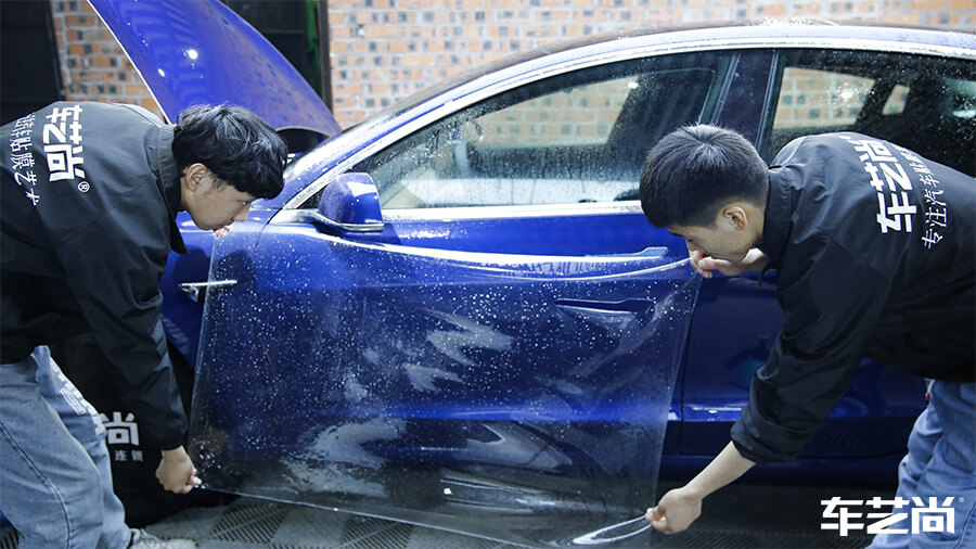 特斯拉Model 3選擇車藝尚，施工隱形車衣案例分享（6）