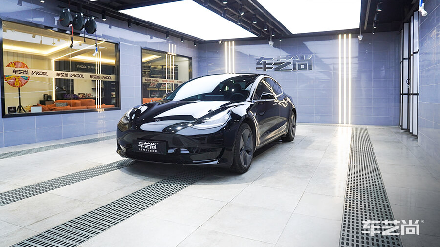 特斯拉Model 3選擇車藝尚施工威固隔熱膜施工案例（9）