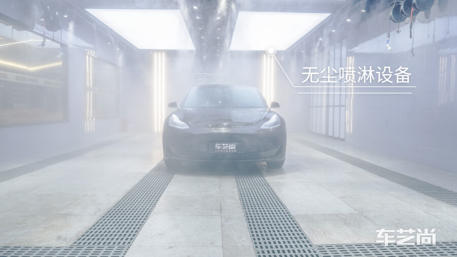 特斯拉Model 3選擇車藝尚施工威固隔熱膜施工案例（1）