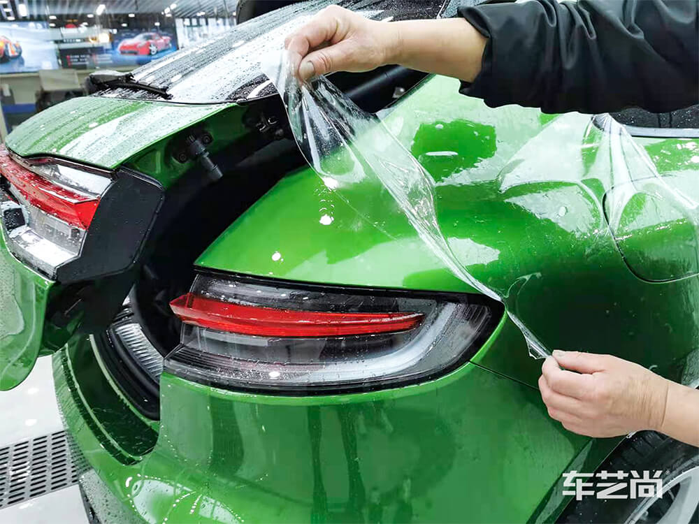 保時捷Macan施工威固隱形車衣，專車專用裁膜（9）