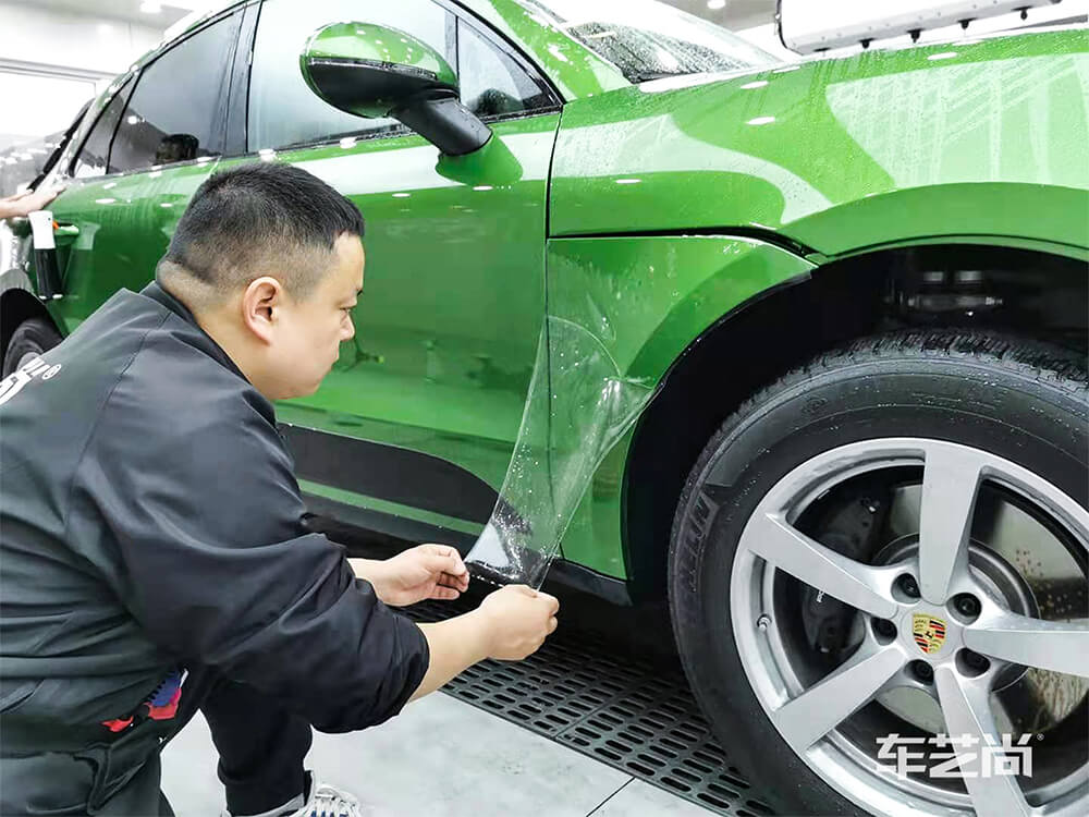 保時捷Macan施工威固隱形車衣，專車專用裁膜（8）