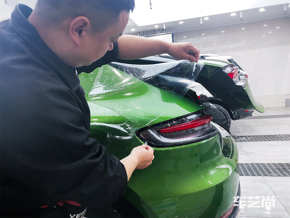 保時捷Macan施工威固隱形車衣，專車專用裁膜（6）