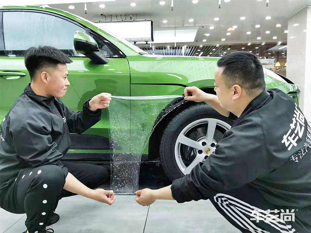 保時捷Macan施工威固隱形車衣，專車專用裁膜（5）