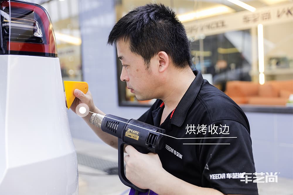 特斯拉ModelY白色施工威固漆面保護(hù)膜過程及效果展示（圖二三）