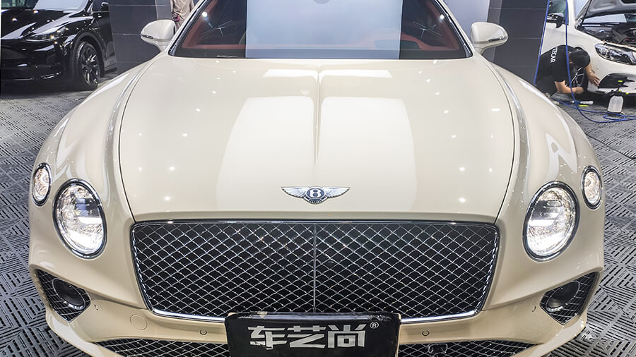 豪華跑車賓利歐陸GT施工威固VP70隔熱膜（圖7）