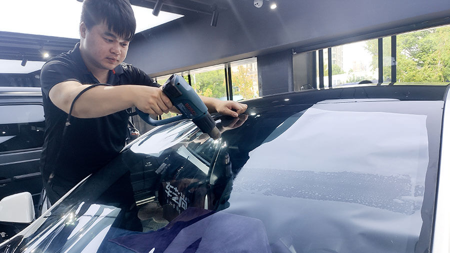 特斯拉modelY白色施工威固隔熱膜VK70+K35（圖7）