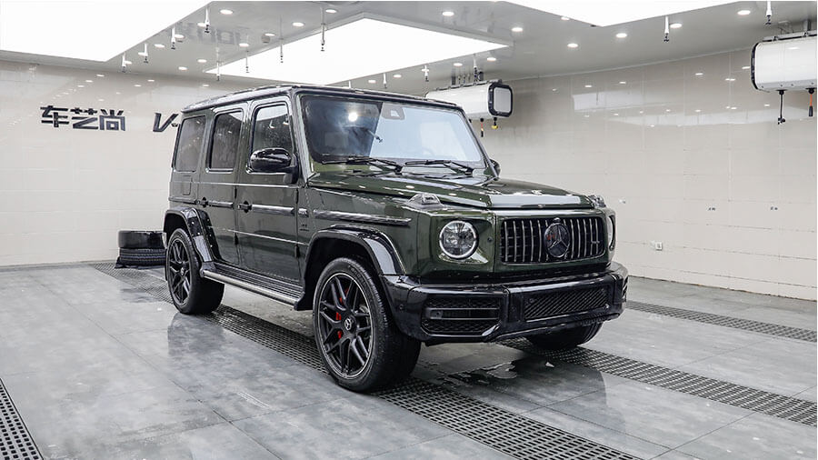 奔馳g63軍綠色施工威固隱形車衣（圖19）