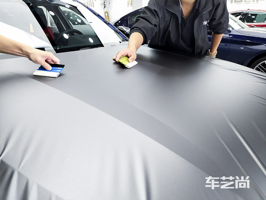 寶馬3系施工AX AMG山灰車身改色膜（圖1）
