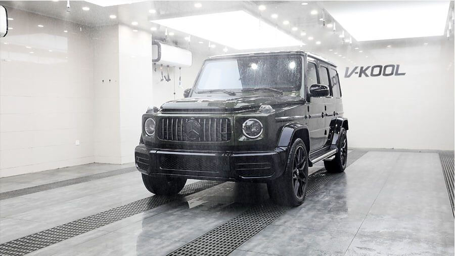 奔馳g63軍綠色施工威固隱形車衣（圖1）